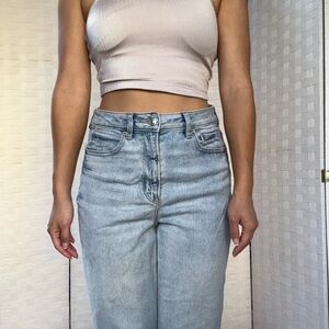 American Eagle Outfitters High Rise Light Blue Jeans (short)